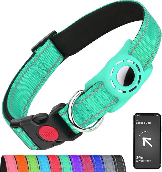 AirTag Dog Collar with AirTag Holder Compatible by Erbine
