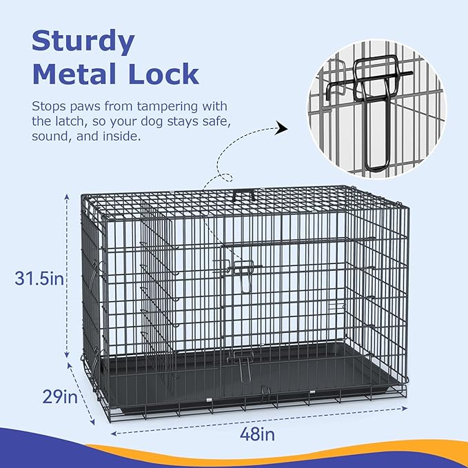 FDW Extra Large Dog Crate Dog Kennel Cage - Image 5