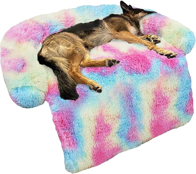 GGIB Calming Dog Bed Fluffy Plush Dog Mat by GGIB