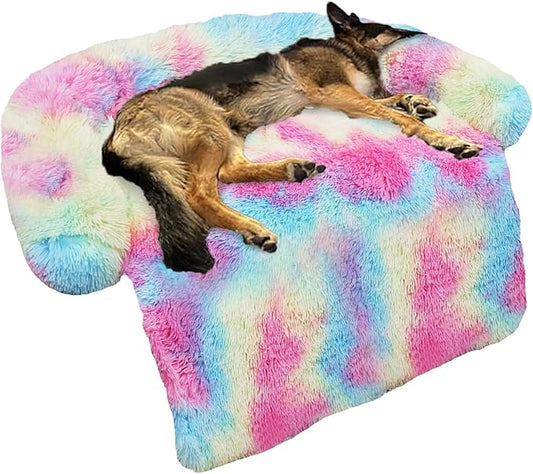 GGIB Calming Dog Bed Fluffy Plush Dog Mat by GGIB