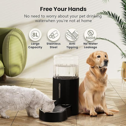 CZPET Dog Water Bowl Dispenser 8L, Wider Mouth & Upgraded Brush - Image 8