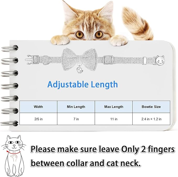Cat Collar Breakaway, HYQHYX Floral Kitten Collar - Image 8