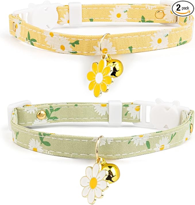 2 Pack Cotton Breakaway Cat Collar by Liugjiau
