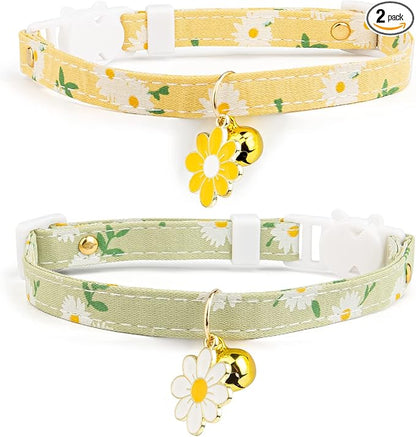 2 Pack Cotton Breakaway Cat Collar by Liugjiau
