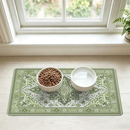 Pet Feeding Mat for Floors Waterproof Dog Mat for Food and Water Absorbent by Unknown