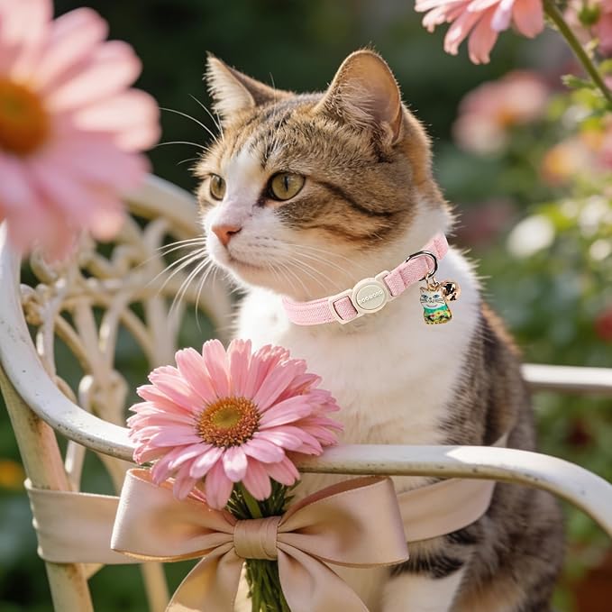 2 Pack Pink Purple Cat Collars Breakaway - Image 6