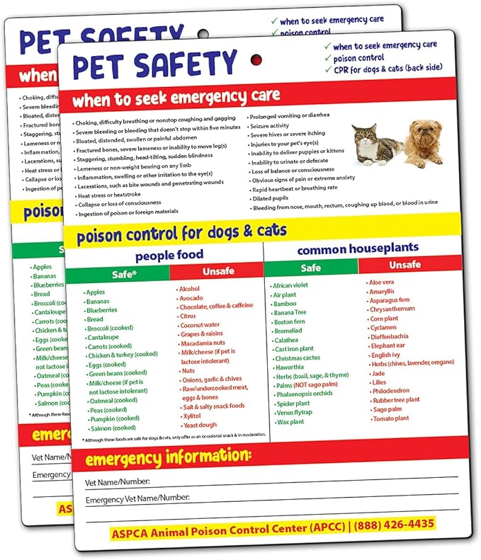 Safety Magnets by ZOCO – Pet Safety Fridge Magnet – Cat & Dog CPR – Safe & by SafetyMagnets
