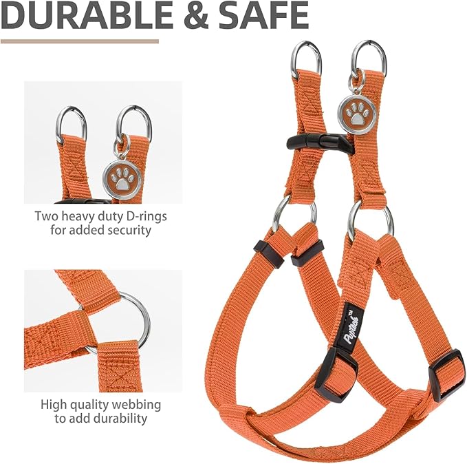 PUPTECK No Pull Dog Harness Soft Adjustable Basic Nylon Step in Puppy Vest - Image 2