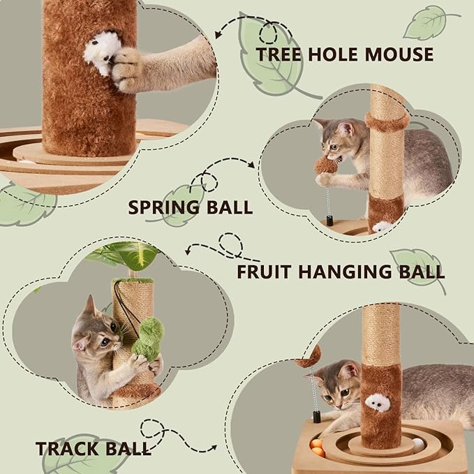 MECOOL 35in Tall Cat Scratching Post Sturdy and Premium Scratch Posts - Image 5