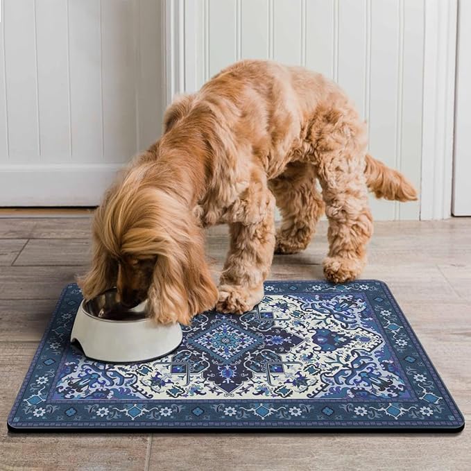 Pet Feeding Mat for Floors Waterproof Dog Mat for Food and Water Absorbent - Image 7