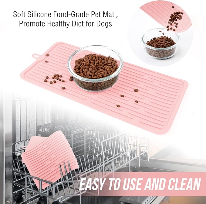 Pet Placemat for Dog and Cat, Mat for Prevent Food and Water Overflow, Portable - Image 4