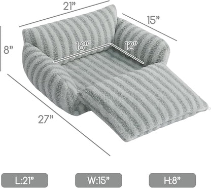 Hollypet Cat Bed Fluffy Plush Mutifuctional Double-Layer Soft Pet Couch - Image 3