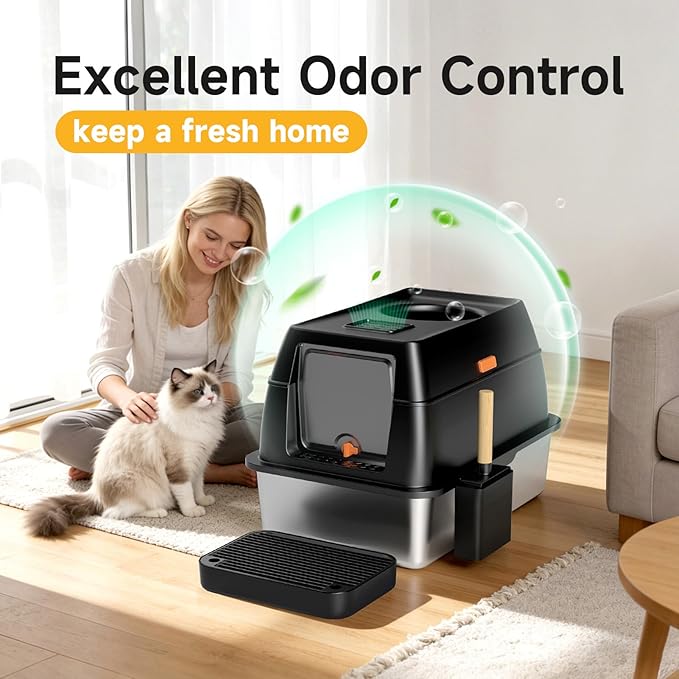 Extra Large Stainless Steel Litter Box - Image 2