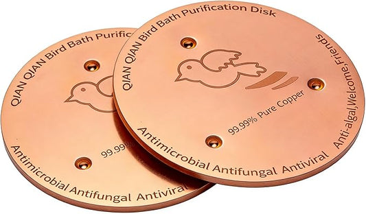 QIANQIANBird Bath Copper Disk, 0.6mm Reinforced 99.99% Pure Copper Cleaning Disk by QIANQIAN