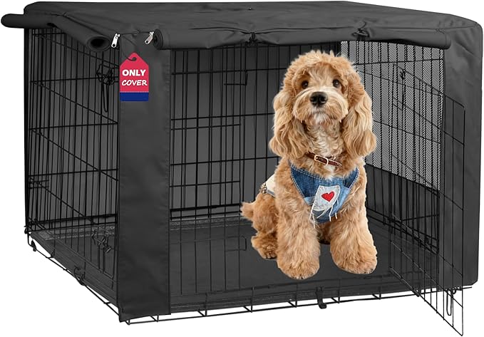 HiCaptain Breathable Dog Crate Cover 30 Inch, Durable Heavy Duty Kennel Cover by HiCaptain
