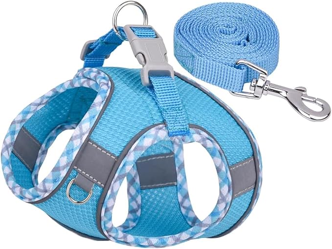 Dog Harness and Leash Set, No Pull Adjustable Reflective Pet Harness by Flymind