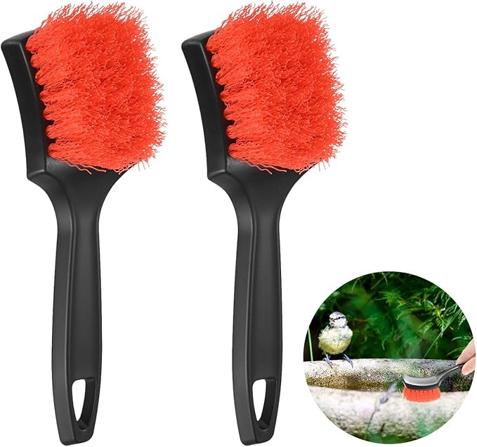 M METERXITY 2-Pack Bird Bath Cleaning Brush, 8.3 Inch Plastic Bird Bath Cleaner by MMETERXITY