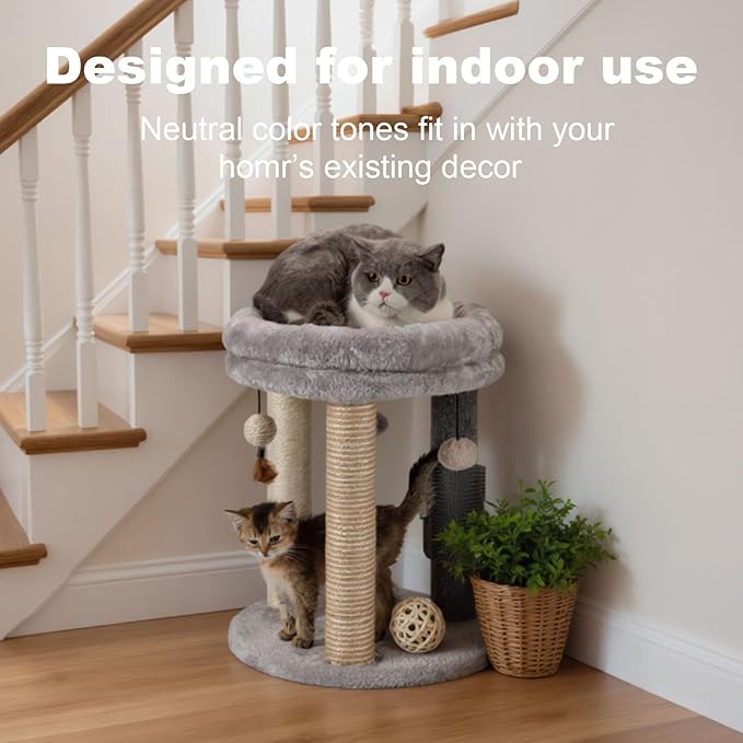 MECOOL 4in1 Small Cat Tree, Scratching Post - Image 5