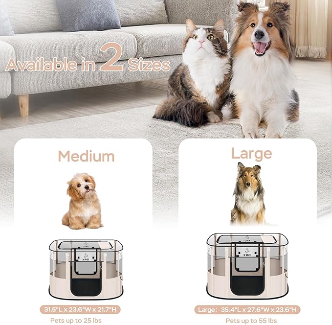 Dog Playpen with Waterproof pad, Portable Pet Crate Kennel Tent, Cat Cages - Image 9