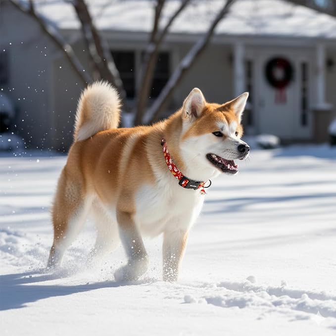 Christmas Dog Collar for Extra Small Dogs, Adjustable Cotton Puppy Collar - Image 6