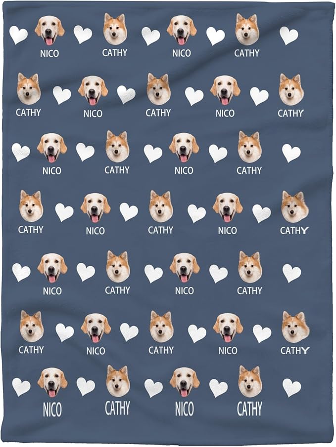 Custom Blanket with Dog Name Personalized Funny Throw Blankets Soft Warm Fleece - Image 7