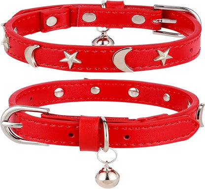 CHUKCHI Leather Cat Collars for Boy Girl Cats by CHUKCHI