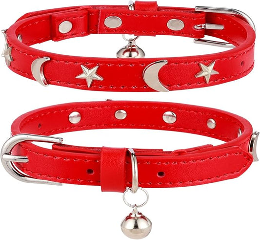 CHUKCHI Leather Cat Collars for Boy Girl Cats by CHUKCHI