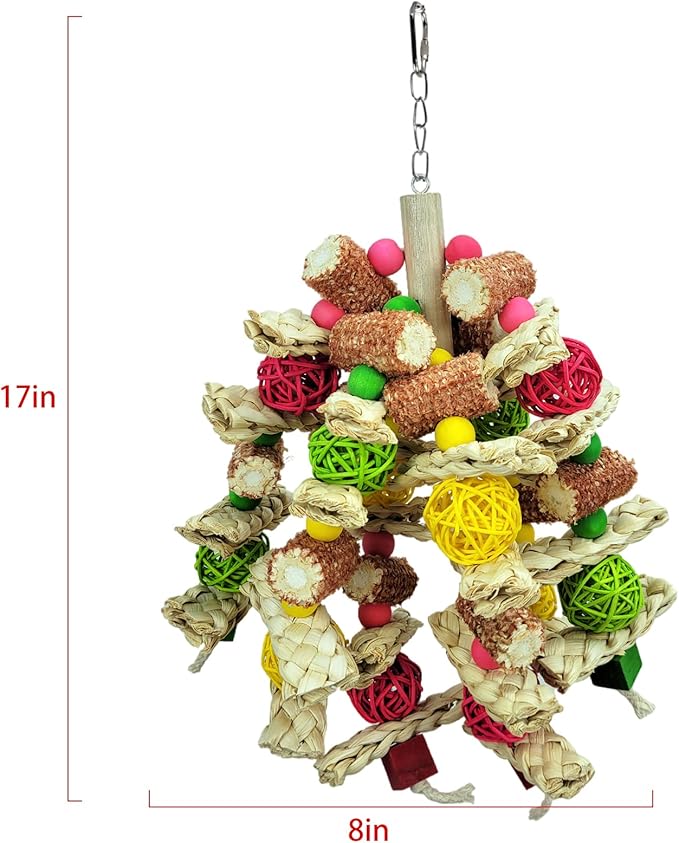Cokliomc Parrot Toys, Natural Corncob Bird Chew Toys - Image 5