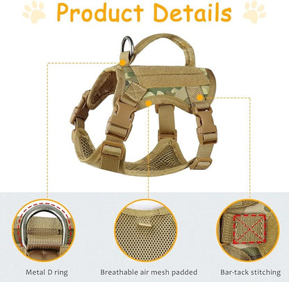 Tactical Cat Harness for Walking, Adjustable Escape Proof Pet Vest for Large Cat - Image 7