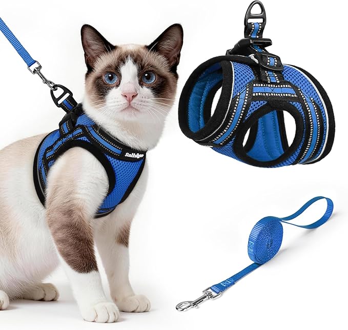 rabbitgoo Cat Harness and Leash, Step-in Escape Proof Kitten Harness Set by rabbitgoo