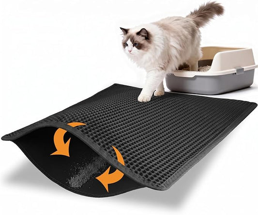 Pieviev Cat Litter Mat Double Layer Waterproof Urine Proof Trapping Mat 1 Pack) by Pieviev