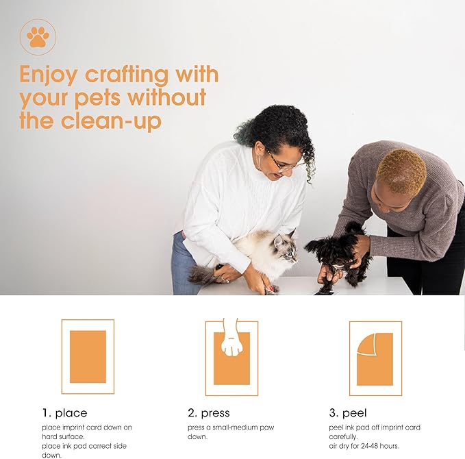 Pearhead Paw Print Clean-Touch Ink Pad, Mess Free Inkless Pet Impression Kit - Image 3