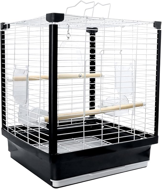 17.5 Inch Small Bird Cage & Travel Carrier – Portable Parrot Cage by Unknown