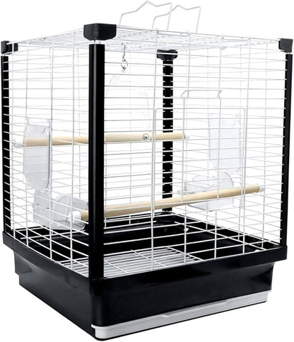 17.5 Inch Small Bird Cage & Travel Carrier – Portable Parrot Cage by Unknown
