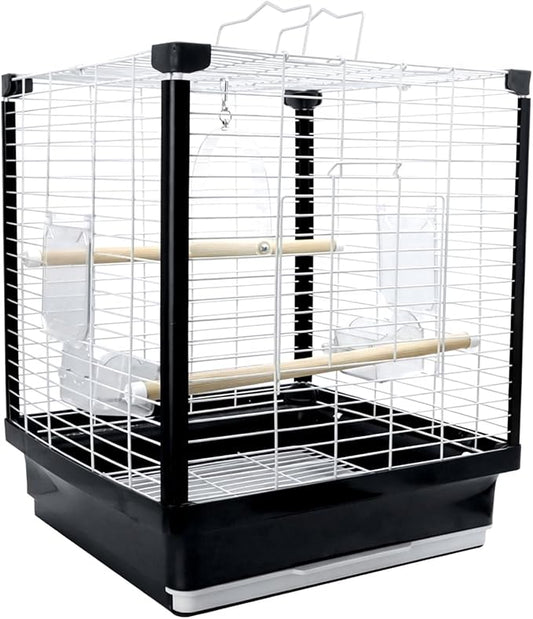 17.5 Inch Small Bird Cage & Travel Carrier – Portable Parrot Cage by Unknown