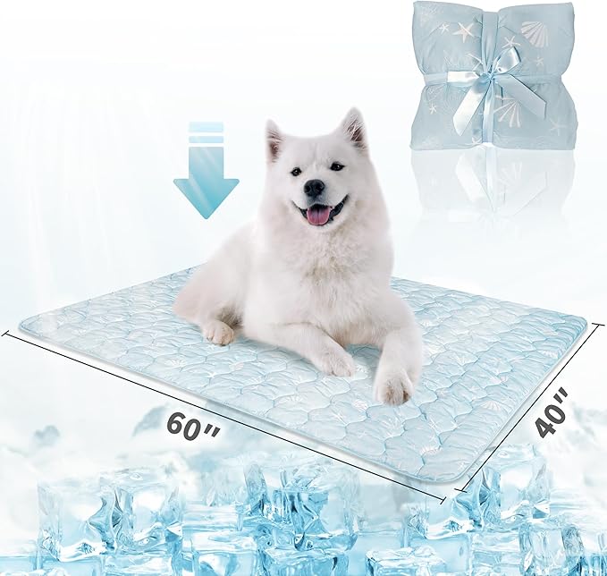 NWK Dog Cooling Blanket, Q-Max>0.345, Ice Silk Cool to Touch Material, - Image 5