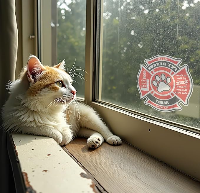 Psyfer® Pet Rescue Alert Fire Safety Stickers - Image 8