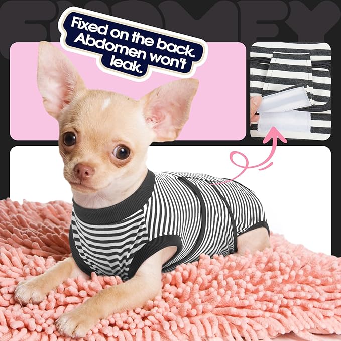 FUAMEY Dog Recovery Suit Male, Dogs Surgery Neuter Suits Puppy Spay Shirts - Image 8
