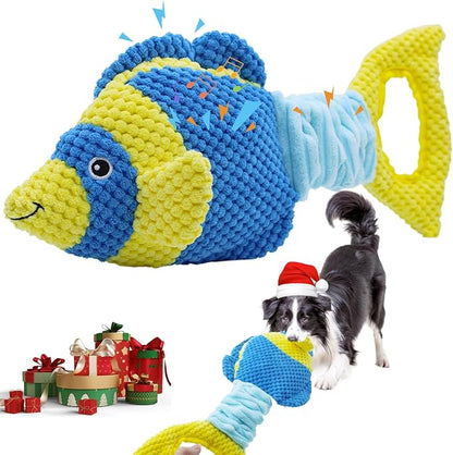 YZHDUXIU Tug of War Dog Toy, Squeaky Dog Toys, Interactive Fish Puppy Toys by Yzhduxiu