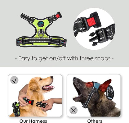 PHOEPET No Pull Dog Harnesses for Small Dogs Reflective Adjustable Front Clip - Image 3