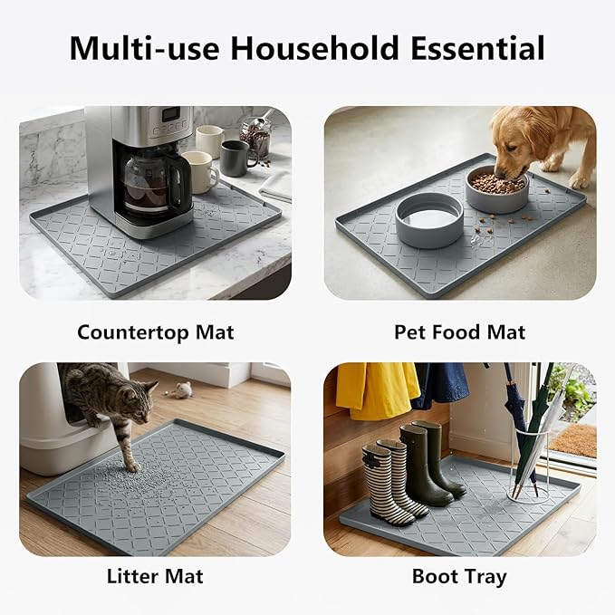 Mateeylife Under Sink Mats for Kitchen Waterproof 34"X22", Undersink - Image 6