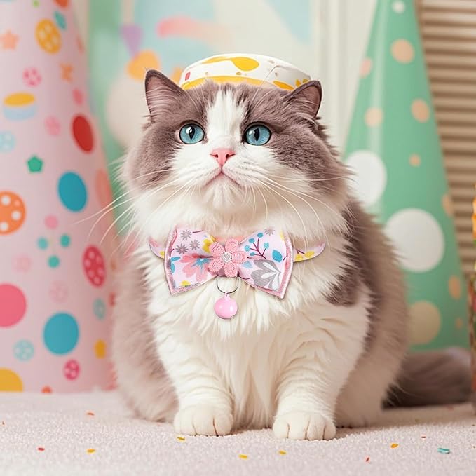 Cat Collar Breakaway, HYQHYX Floral Kitten Collar - Image 7
