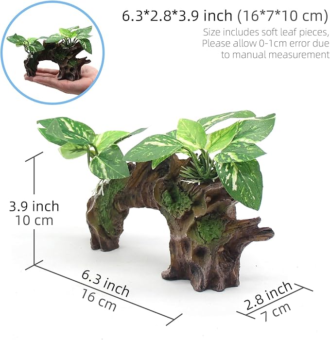 relaqcc Aquarium Decor Ornaments Artifical Driftwood Cave Fish Tank Decorations - Image 2