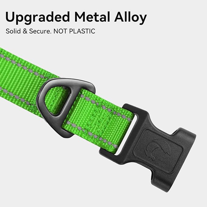 Joytale Reflective Dog Collar, Soft Neoprene Padded, Metal D-Ring, Nylon Pet - Image 3
