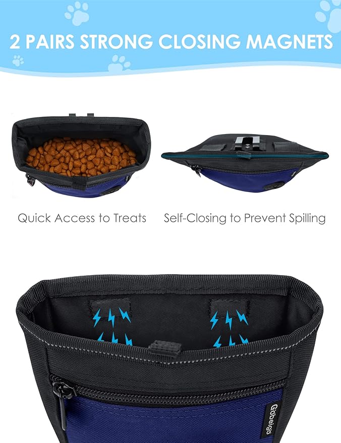 Gobeigo Dog Treat Pouch and Training Clicker, Upgrade Two Magnetic Closure to - Image 3