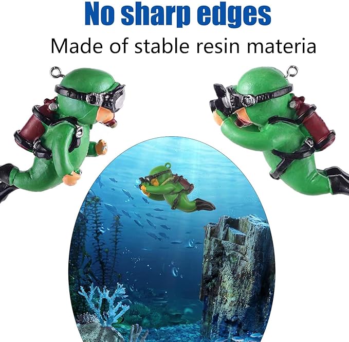 2-Pack Tank Decorations, Cute Little Diver, Aquarium Decoration Accessories - Image 3