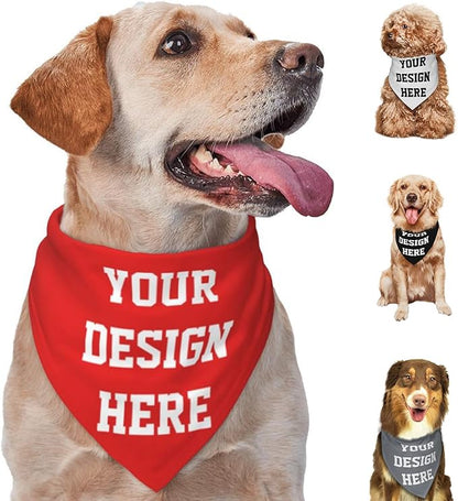 Custom Dog Bandana, Personalized Pet Scarf Triangle Neckwear, Add Your Image by Unknown
