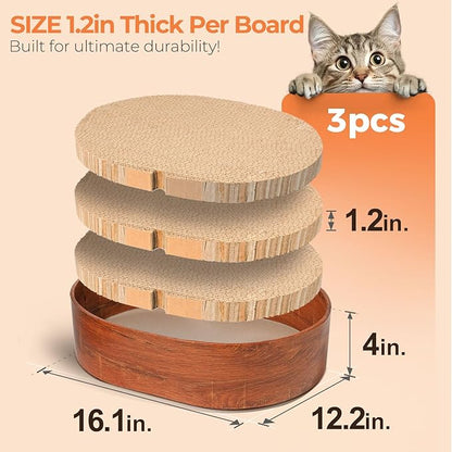 3 Pcs 16 Inch Cat Scratching Board - Image 2