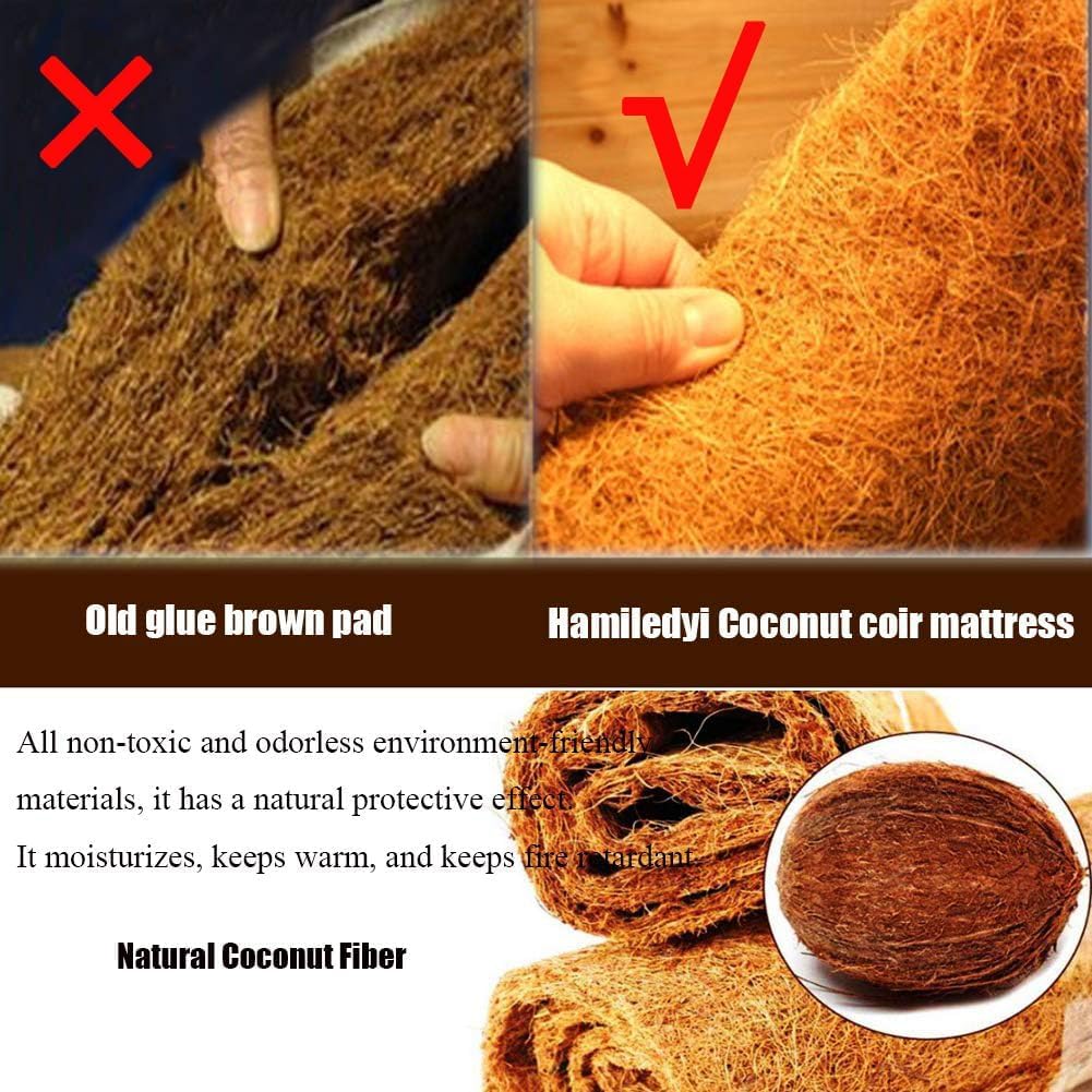 Hamiledyi Reptile Carpet 118" L x 16" W Natural Coconut Fiber Tortoise Carpet Mat for Pet Terrarium Liner Reptile Supplies for Lizard Snake Chamelon Turtle Bedding Bunny Rabbit Mat