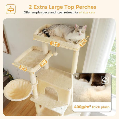 PAWZ Road Large Cat Tree, 73 Inches Tall Cat Tower - Image 4